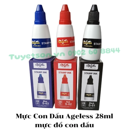 display Mực Con Dấu Ageless 28ml - mực đổ con dấu 1