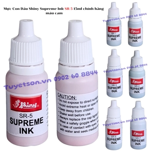 display Mực Con Dấu Shiny Supreme Ink SR-5 15ml chính hãng - màu cam 1