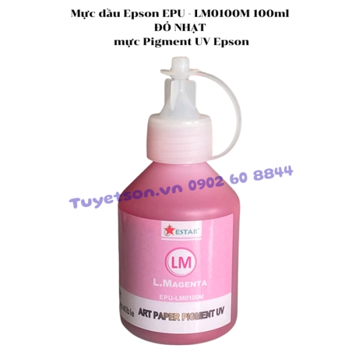 display Mực dầu Epson EPU-LM0100M 100ml ĐỎ NHẠT - mực Pigment UV Epson 1