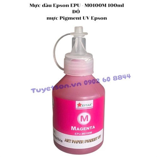 display Mực dầu Epson EPU-M0100M 100ml ĐỎ - mực Pigment UV Epson 1