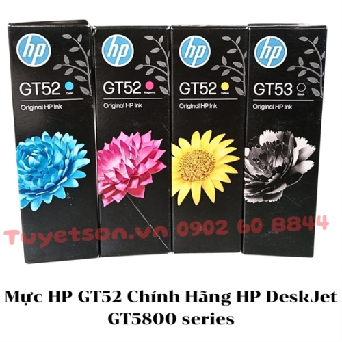 display Mực in HP GT52 M0H55AA ĐỎ Chính Hãng - HP series GT5800 100 200 300 500 600 700 2