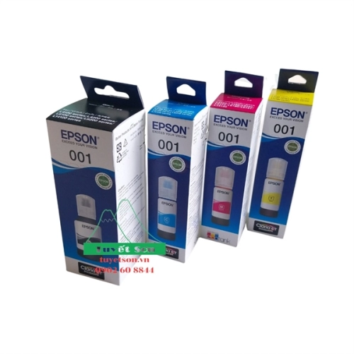 display Mực in Epson 001 chính hãng 70ml - Epson L4150/ L4160/ L6160/ L6170/ L6190 / L6290/ L14150 1
