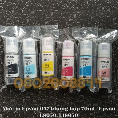 display Mực in Epson 057 không hộp 70ml - Epson L8050, L18050 1