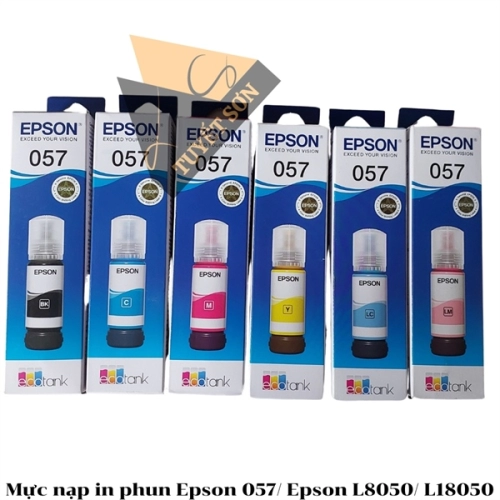 display Mực nạp in phun Epson 057 Chính Hãng 70ml - Epson L8050/ L18050 2