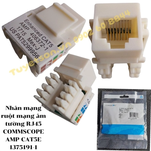 display Nhân mạng ruột mạng âm tường RJ45 COMMSCOPE AMP CAT5E 1375191-1 1