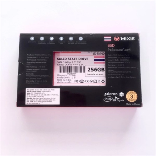 display Ổ cứng SSD Mixie EVO500 256GB 2.5 inch 4