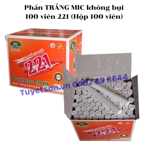display Phấn TRẮNG MIC không bụi 100 viên 221 1