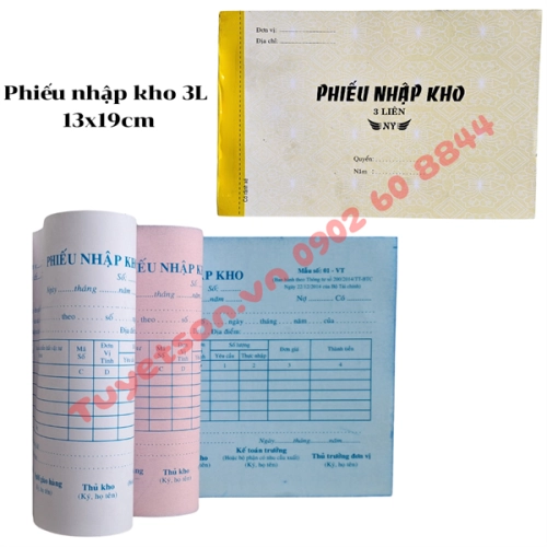 display Phiếu nhập kho 3L 13x19cm 1