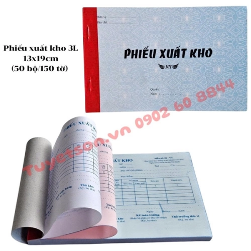 display Phiếu xuất kho 3L 13x19cm (50 bộ/150 tờ) 1