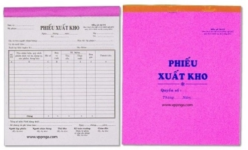 display Phiếu xuất kho A4 1 liên 1
