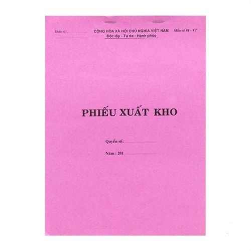 display Phiếu xuất kho A4 1 liên 3