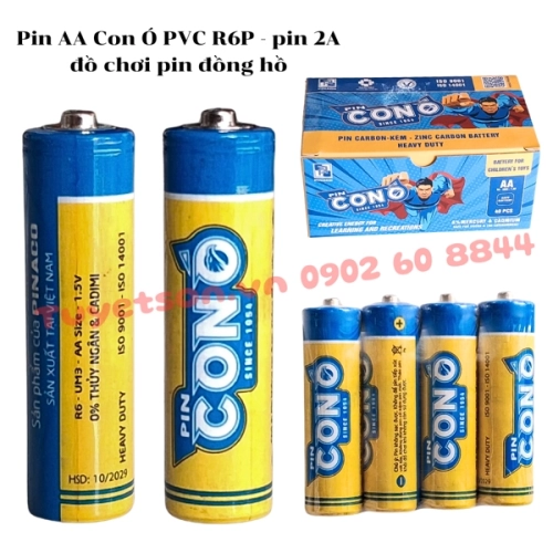 display Pin AA Con Ó PVC R6P - pin 2A đồ chơi pin đồng hồ 1