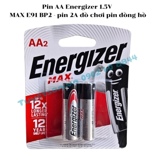 display Pin AA Energizer 1.5V MAX E91 BP2 - pin 2A đồ chơi pin đồng hồ 2