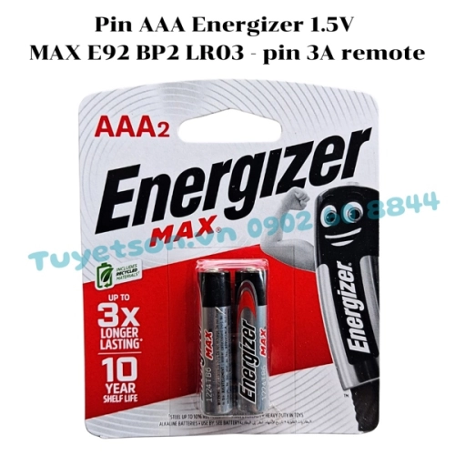 display Pin AAA Energizer 1.5V MAX E92 BP2 LR03 - pin 3A remote 2