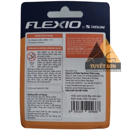 display Pin AAA Flexio Thiên Long (Alkaline BAA-LR03/4KM2) - pin 3A remote 3