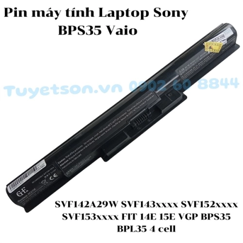 display Pin máy tính Laptop Sony BPS35 Vaio SVF142A29W SVF143xxxx SVF152xxxx SVF153xxxx FIT 14E 15E VGP BPS35 BPL35 4 cell 1