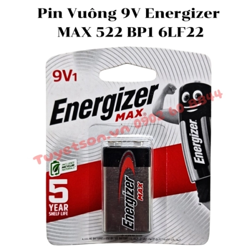 display Pin Vuông 9V Energizer MAX 522 BP1 6LF22 1