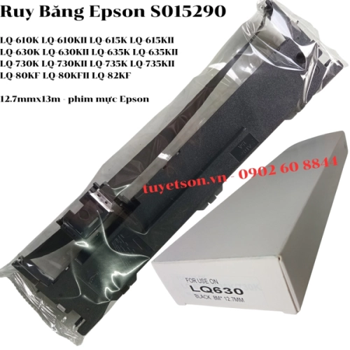 display Ruy Băng Epson S015290 LQ-610K LQ-615K LQ-630K LQ-635K LQ-730K LQ-735K LQ-80KF LQ-82KF 12.7mmx13m - phim mực Epson 1