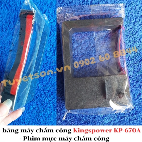 display Ruy băng máy chấm công Kingspower KP-670A - Phim mực máy chấm công 1