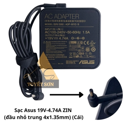 display Sạc Asus 19V-4.74A ZIN (đầu nhỏ trung 4x1.35mm) 2