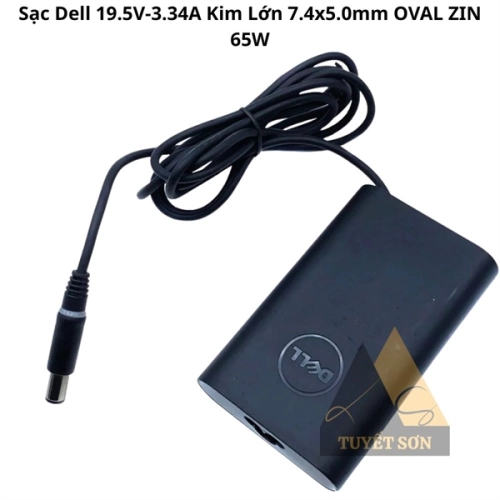 display Sạc Dell 19.5V-3.34A Kim Lớn 7.4x5.0mm OVAL ZIN 65W 1