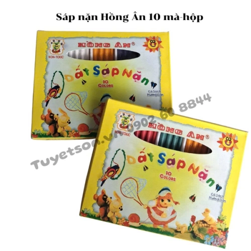 display Sáp nặn Hồng Ân 10 màu 2