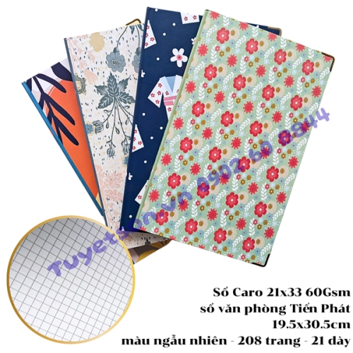 display Sổ Caro 21x33 60Gsm - sổ văn phòng Tiến Phát 19.5x30.5cm màu ngẫu nhiên 1