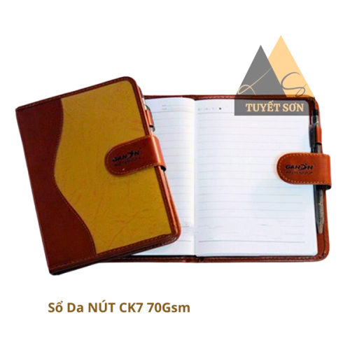 display Sổ Da NÚT CK7 70Gsm 1
