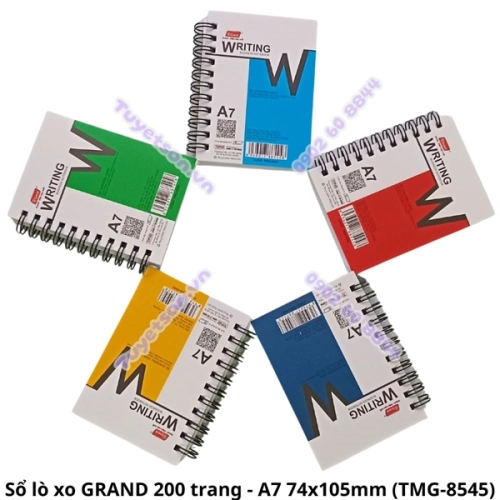 display Sổ lò xo A7 GRAND TMG-8545 200 trang 70Gsm 74x105mm+-3mm 1