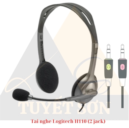 Tai nghe Logitech H110 (2 jack) tuyết sơn hóc môn