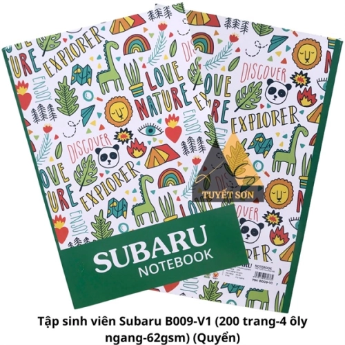 display Tập sinh viên Subaru B009-V1 (200 trang-4 ôly ngang-62gsm) 1