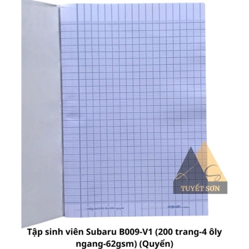display Tập sinh viên Subaru B009-V1 (200 trang-4 ôly ngang-62gsm) 2