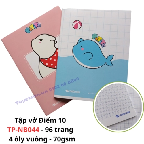 display Tập vở Điểm 10 TP-NB044 - 96 trang - 4 ôly vuông - 70gsm 2