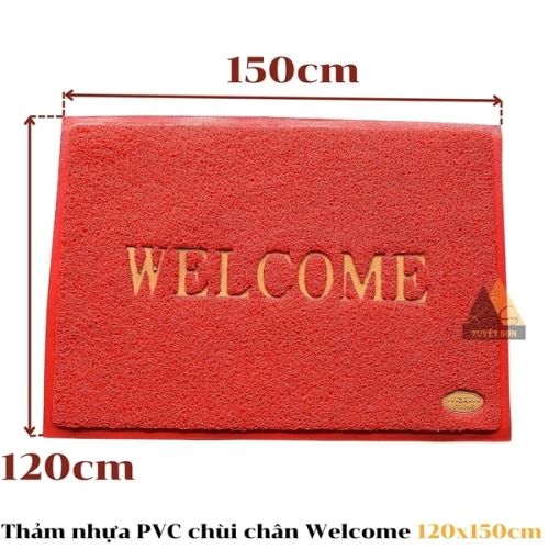 display Thảm nhựa PVC chùi chân Welcome 120x150cm 1