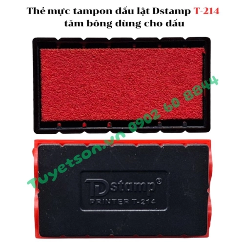 display Thẻ mực tampon dấu lật Dstamp T-214 - tăm bông dùng cho dấu 1