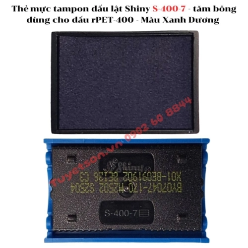display Thẻ mực tampon dấu lật Shiny S-400-7 - tăm bông dùng cho dấu rPET-400 1