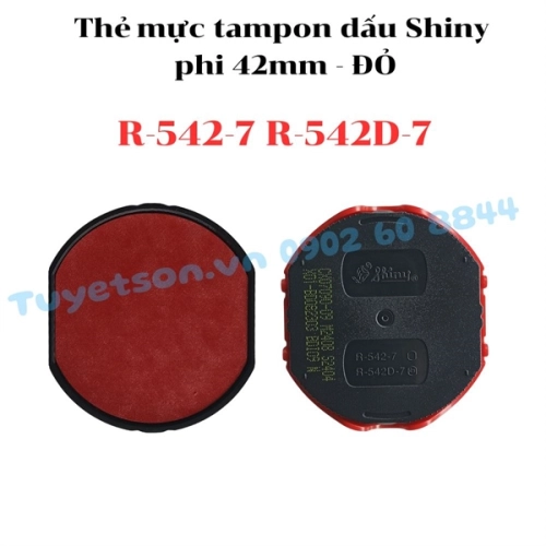 display Thẻ mực tampon dấu Shiny R-542-7 R-542D-7 phi 42mm 1
