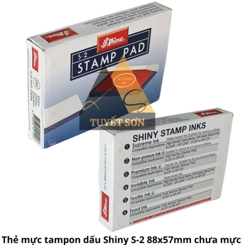 display Hộp tampon pad Shiny S-2 88x57mm chưa mực - hộp dấu nhựa 2