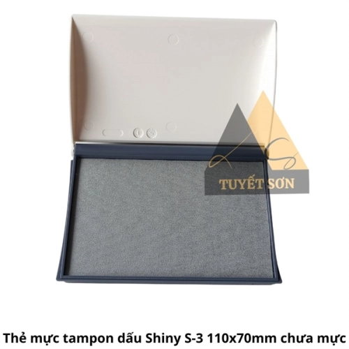 display Hộp tampon pad Shiny S-3 110x70mm chưa mực - hộp dấu nhựa 1