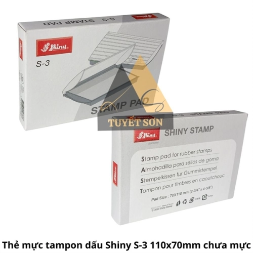 display Hộp tampon pad Shiny S-3 110x70mm chưa mực - hộp dấu nhựa 2