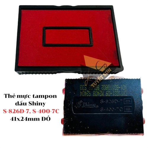 display Thẻ mực tampon dấu Shiny S-826D-7 S-400-7C 41x24mm 1