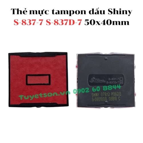 display Thẻ mực tampon dấu Shiny S-837-7 S-837D-7 50x40mm 1