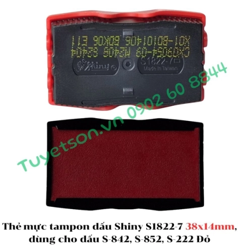 display Thẻ mực tampon dấu Shiny S1822-7 38x14mm, dùng cho dấu S-842, S-852, S-222 1