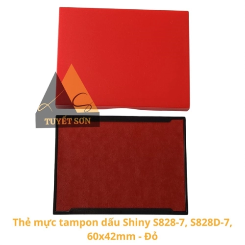 display Thẻ mực tampon dấu Shiny S828-7, S828D-7, 60x42mm 1