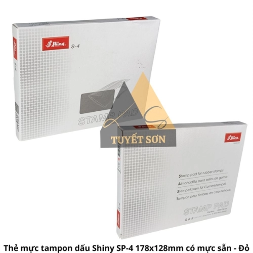 display Hộp tampon pad Shiny SP-4 178x128mm có mực sẵn - hộp dấu nhựa 2