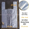 list Bao xốp TRẮNG ZIN GAI - Túi nilon 2 quai xách DÀY 1