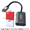 list Cáp Type C to VGA Unitek Y6315 1