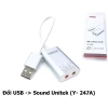 list Cáp USB to Sound Unitek Y-247A 2