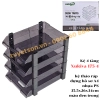 list Kệ 4 tầng Xukiva 175-4 - kệ tháo ráp đựng hồ sơ A4 nhựa PS 35.5x26x34cm màu đen trong 1