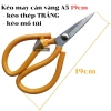 list Kéo may cán vàng A5 19cm - kéo thép TRẮNG - kéo mổ túi 1